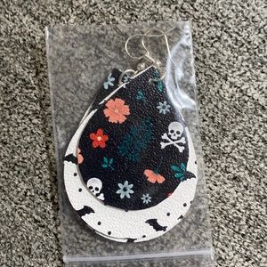 Faux leather earrings
